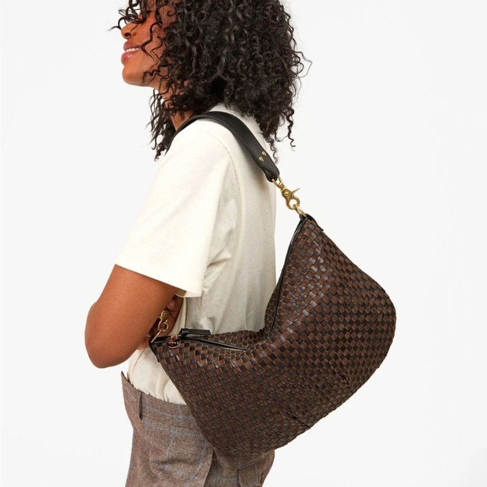 Brown Woven Shoulder Bag